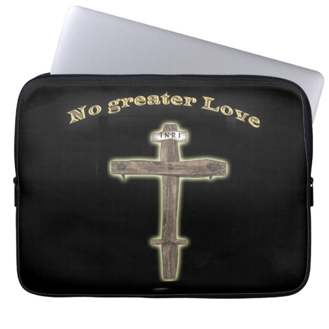 Christian cross laptop sleeve (Front)