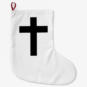 Christian Cross Large Christmas Stocking