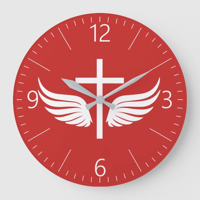 Christian cross large clock (Front)