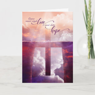 Christian Cross Love and Hope Cancer Get Well Card