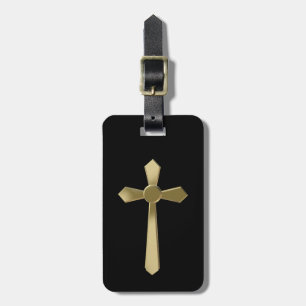 Christian cross luggage tag