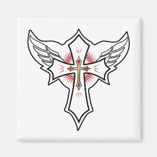 Christian cross magnet