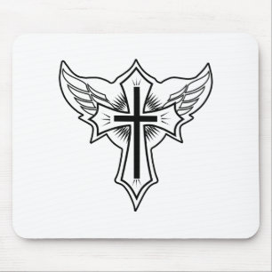 Christian cross mouse mat