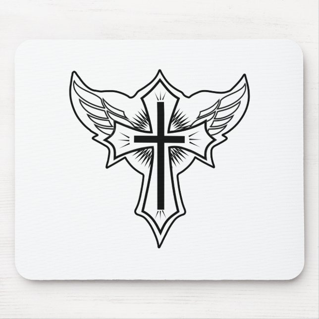 Christian cross mouse mat (Front)