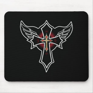 Christian cross mouse mat