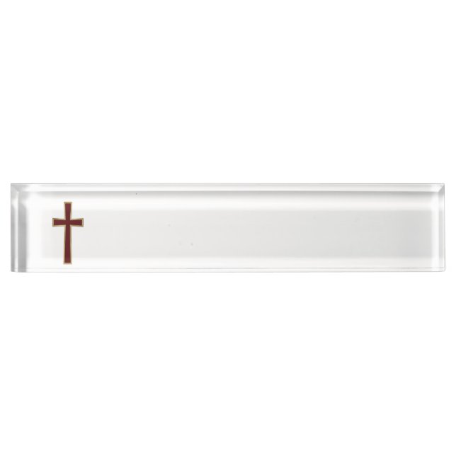 Christian cross nameplate (Front)