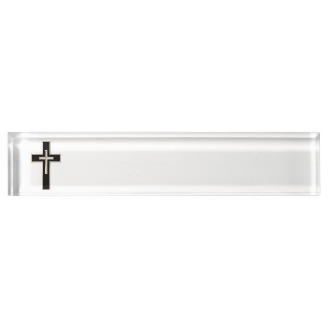 Christian cross nameplate (Front)