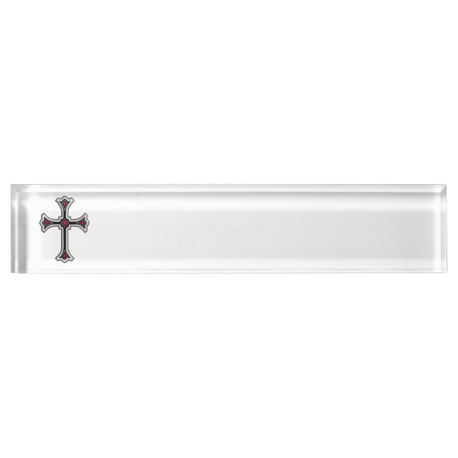 Christian cross nameplate (Front)