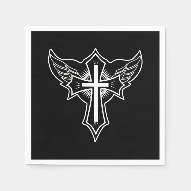 Christian cross napkin (Front)