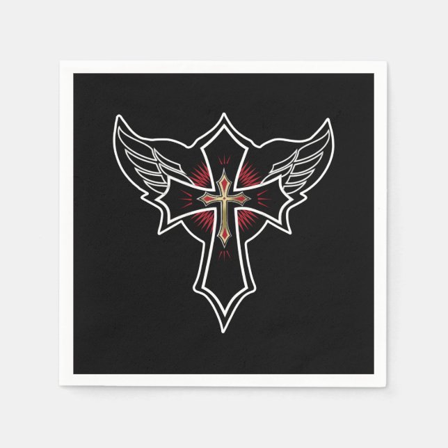 Christian cross napkin (Front)