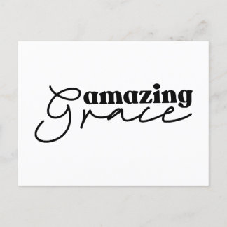 Christian Cross of Love | Modern Black and White Postcard