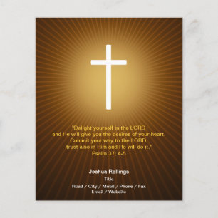 Christian Cross on blue background Flyer