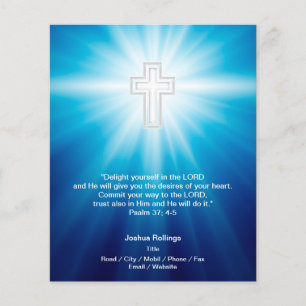 Christian Cross on blue background Flyer