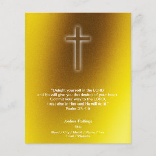 Christian Cross on gold background Flyer