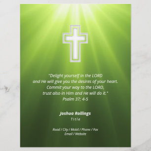 Christian Cross on green background Flyer
