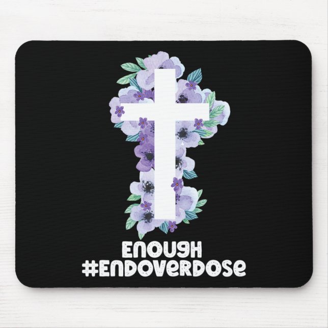 christian cross overdose Purple Ribbon Overdose Aw Mouse Mat (Front)