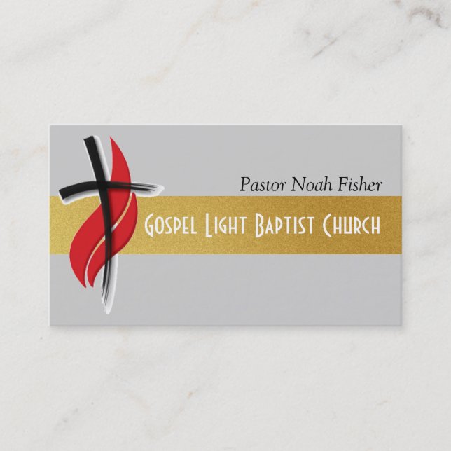 Christian Cross Pastor Christianity Card (Front)