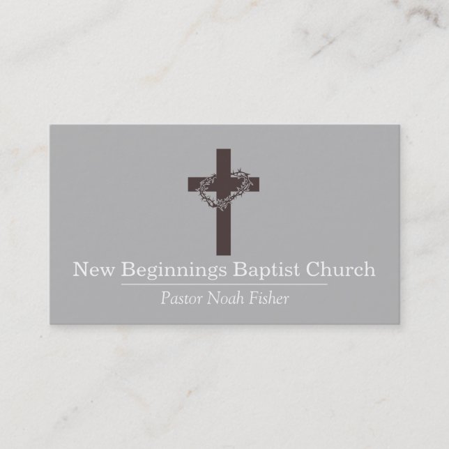 Christian Cross Pastor Christianity Card (Front)
