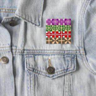 Christian Cross Pattern 1 15 Cm Square Badge