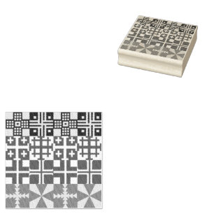 Christian Cross Pattern 1 Rubber Stamp