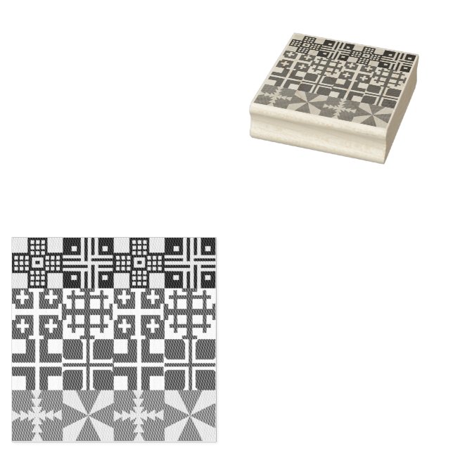 Christian Cross Pattern 1 Rubber Stamp (Stamped)