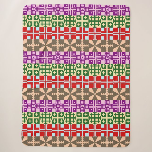 Christian Cross Pattern 1 Sherpa Blanket (Front)