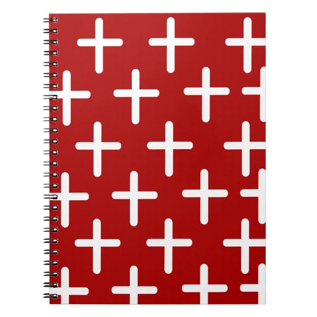 Christian cross pattern design  notebook (Front)