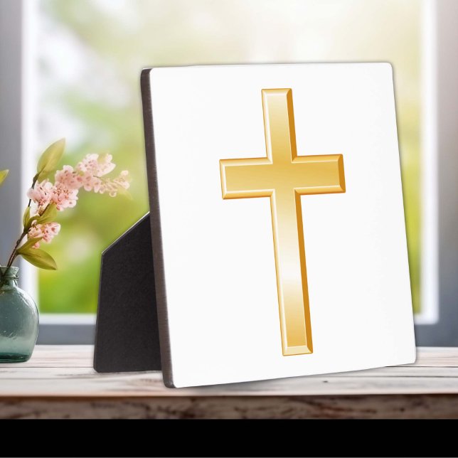 Christian Cross Plaque (Christian Cross Plaque for home and office, a central symbol of the Christian faith. )