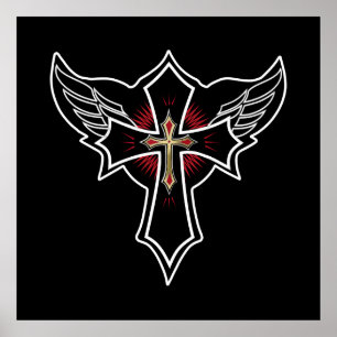 Christian cross poster