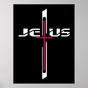 Christian cross poster