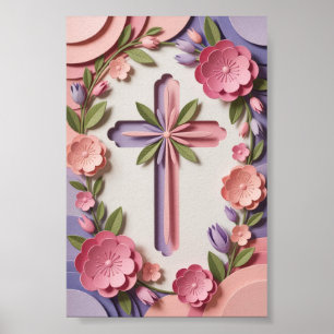 Christian Cross Poster Print Ai design 