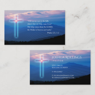 Christian Cross Psalm 121; 1-2 Business Card