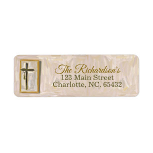 Christian Cross Return Address Label