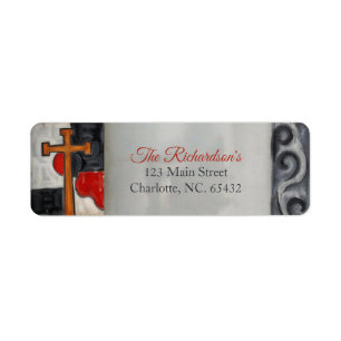 Christian Cross Return Address Label