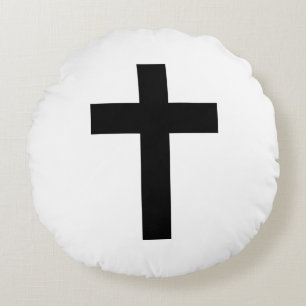 Christian Cross Round Cushion