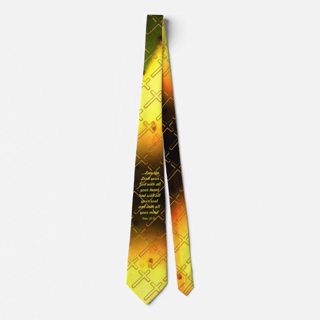 Christian Cross Scripture Tie (Front)