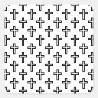 Christian Cross Square Sticker