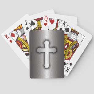 Christian Cross (Steel) Playing Cards
