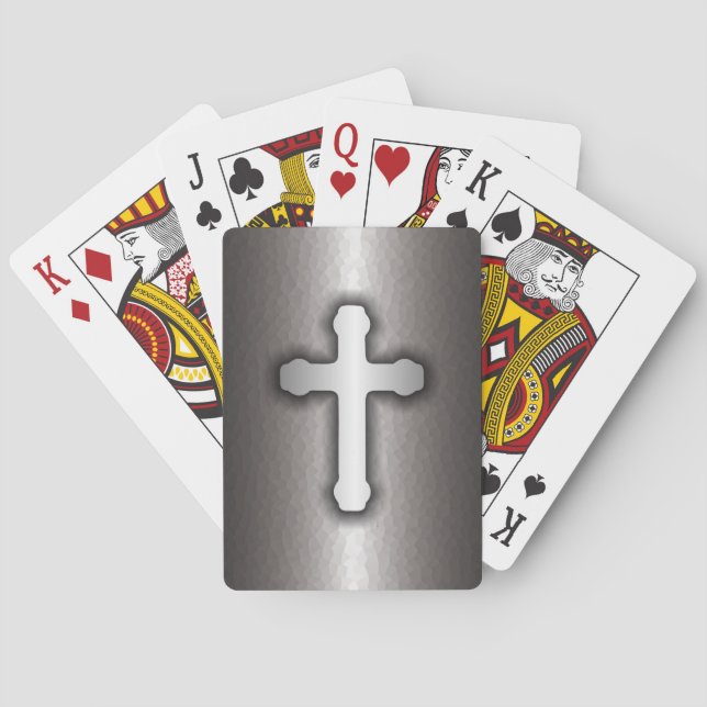 Christian Cross (Steel) Playing Cards (Back)