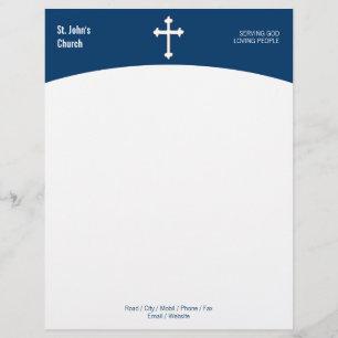Christian Cross Symbol Letterhead