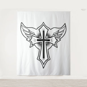 Christian cross tapestry