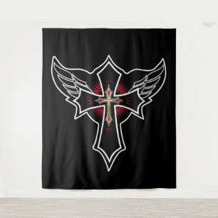 Christian cross tapestry