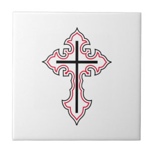 Christian cross tile