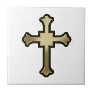 Christian cross tile