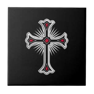 Christian cross tile