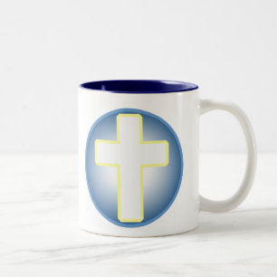 Christian Cross Two-Tone Coffee Mug