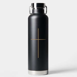Christian cross water bottle