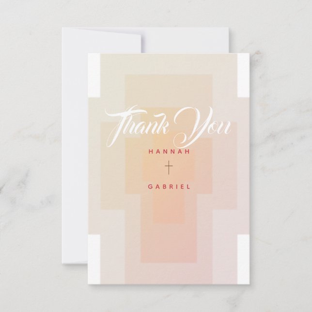 Christian Cross Wedding Thank You (Front)