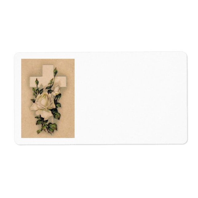 Christian Cross White Rose (Front)