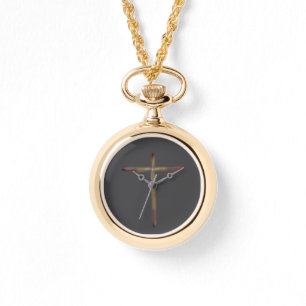 Christian Cross with Black Background Watch